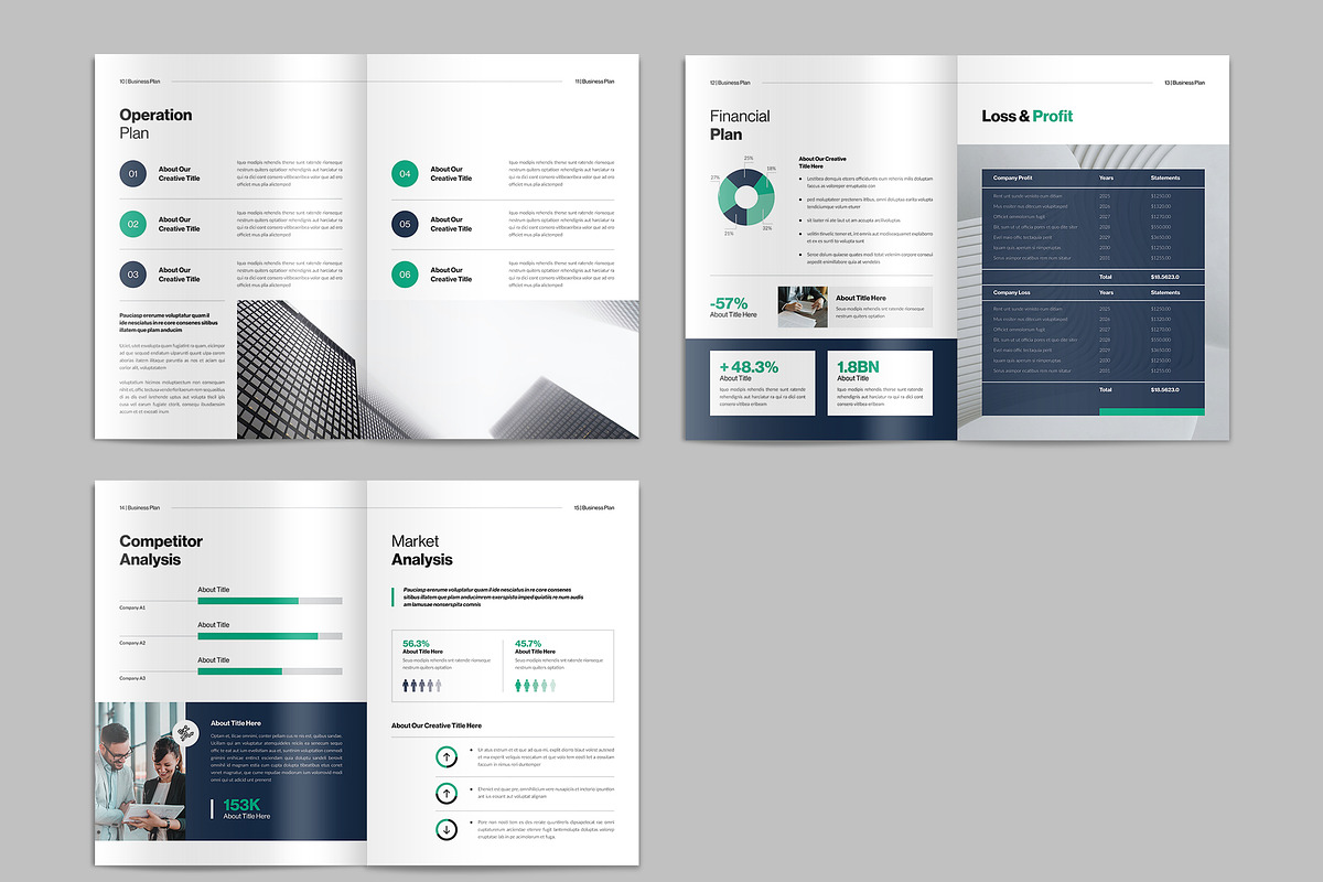 Business Plan Template with Canva, a Brochure Template by NorthPeak