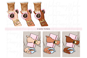 coffee girl clipart png, a Person Illustration by Parinaz Wadia Design (Thumbnail 6 of 10)