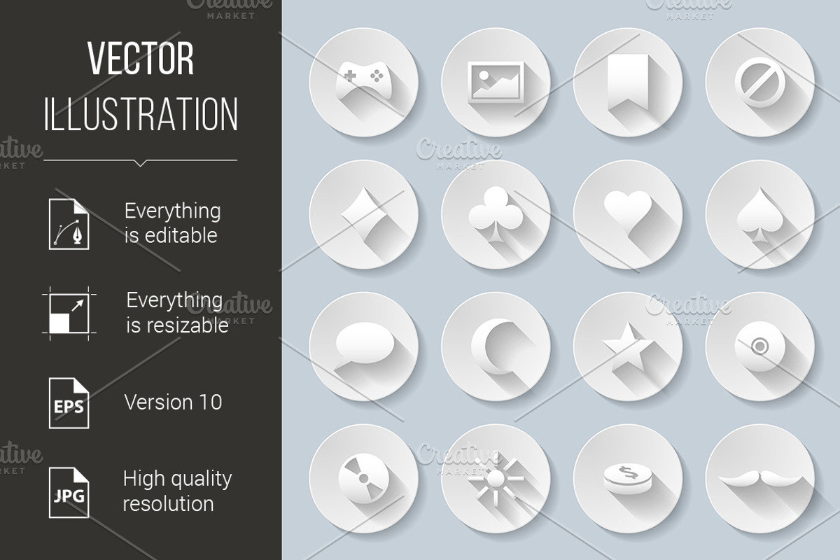 Paper icons, a Graphic by DvargShop | Creative Market