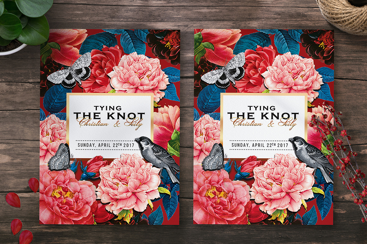FLOWER WEDDING INVITATION, an Invitation Template by Totem Invitation House (Photo 4 of 6)