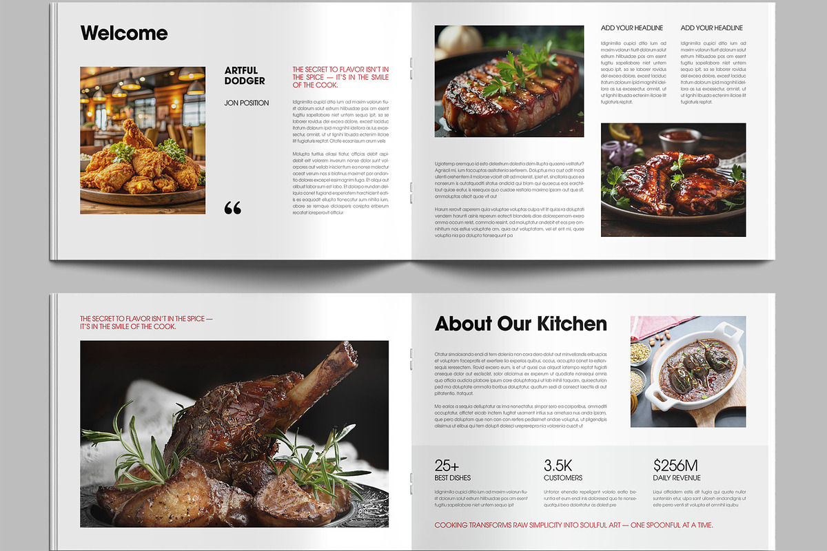 Modern Cookbook Magazine Template, a Magazine Template by MightyDesign (Photo 3 of 8)