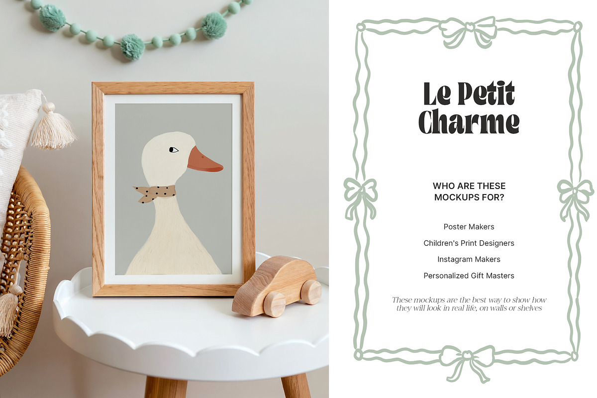 'Le Petit Charme' Kids Frames Mockup, a Household Mockup by Muse Mockups (Photo 7 of 18)