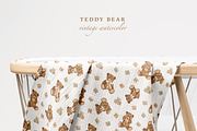 Teddy Bear. Vintage Watercolor, an Animal Illustration by Ooh Lily (Thumbnail 17 of 19)