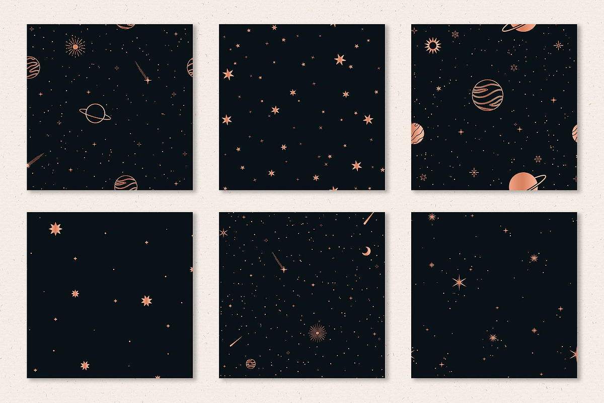 Celestial Seamless Patterns, a Pattern Graphic by Megs Lang (Photo 10 of 10)