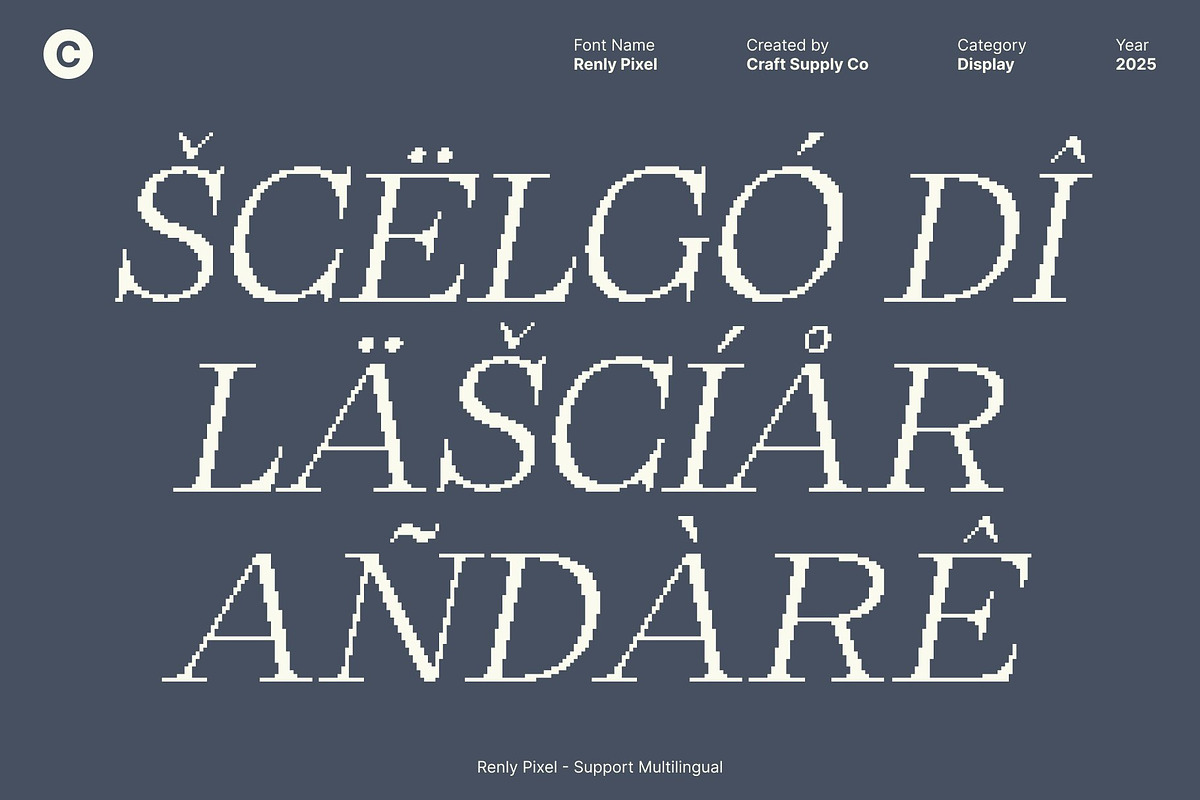 Renly Pixel, a Serif Font by Craft Supply Co. (Photo 7 of 8)