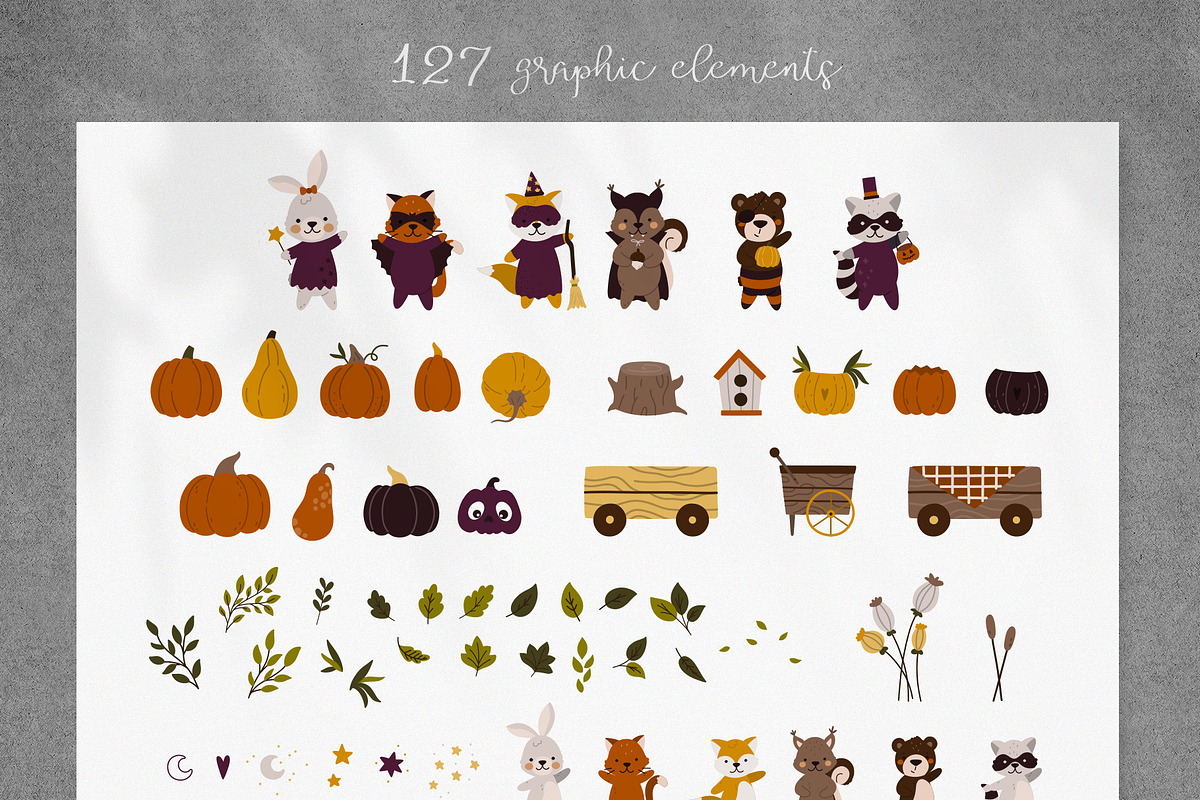 Happy Halloween Graphic Collection, an Animal Illustration by AlekseliArt (Photo 4 of 10)