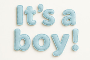 Baby shower lettering message on lig, a Photo by Dvoevnore photos