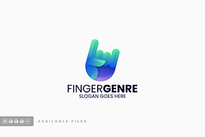 Finger Genre Gradient Colorful Logo, a Branding & Logo Template by ivan_artnivora