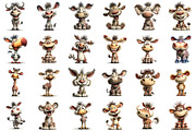 Whimsical Quirky Safari Animals, a Seasonal Illustration by designcity5 (Thumbnail 2 of 5)