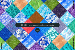 Y2K Seamless Pattern Backgrounds