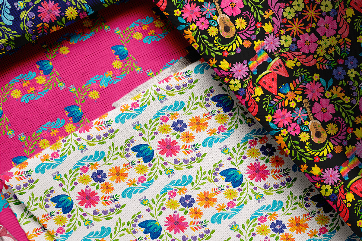 Viva la vida mexican semaless patter, a Pattern Graphic by CpandoShop (Photo 2 of 5)