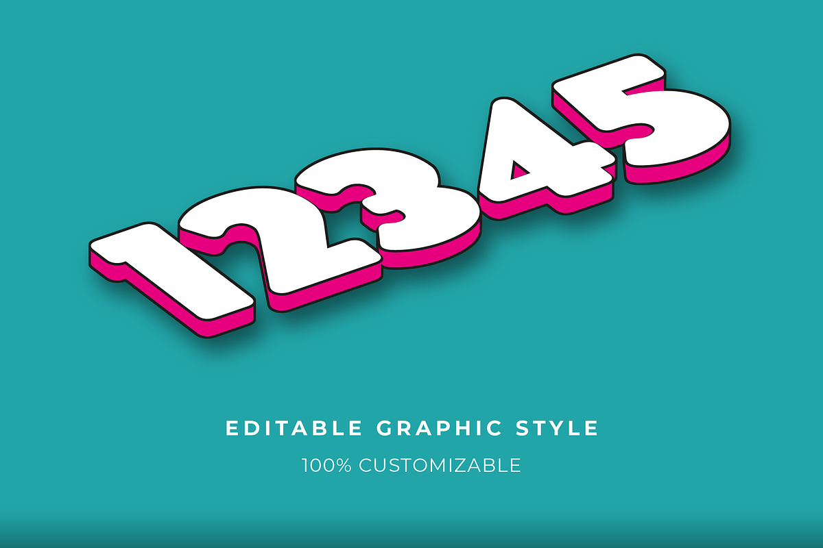 Bold Isometric 3D Text Effect preview 2