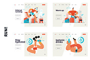 RUN! flat vector illustrations set, a Templates & Theme by Grivina's shop (Thumbnail 11 of 24)