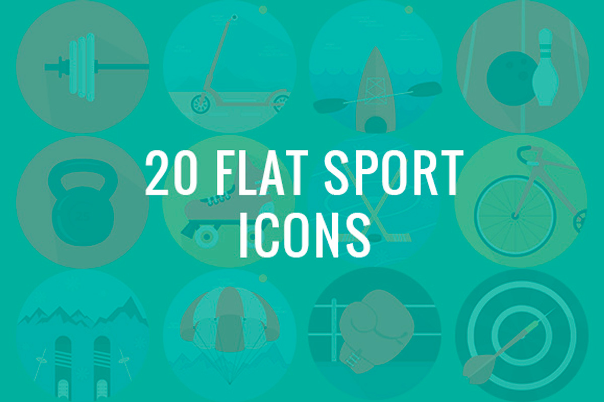 Flat Sport Icons Set, an Icon by ArtStyles (Photo 1 of 2)