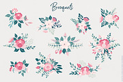 Celestial Florals Pattern & Clipart, an Illustration by Cozy pattern shop (Thumbnail 8 of 10)