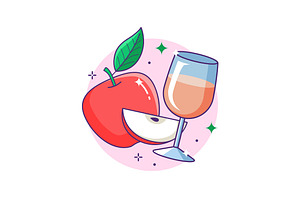 Apple Juice and Fruits