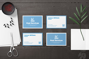 Pool Service Business Card, a Business Card Template by Artnivora.Std