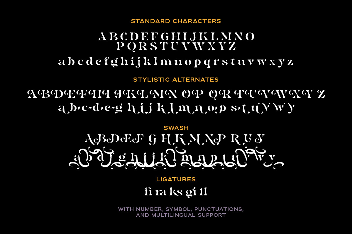Billy Magie - Stylish Stencil Serif, a Serif Font by Sarid Ezra (Photo 9 of 9)