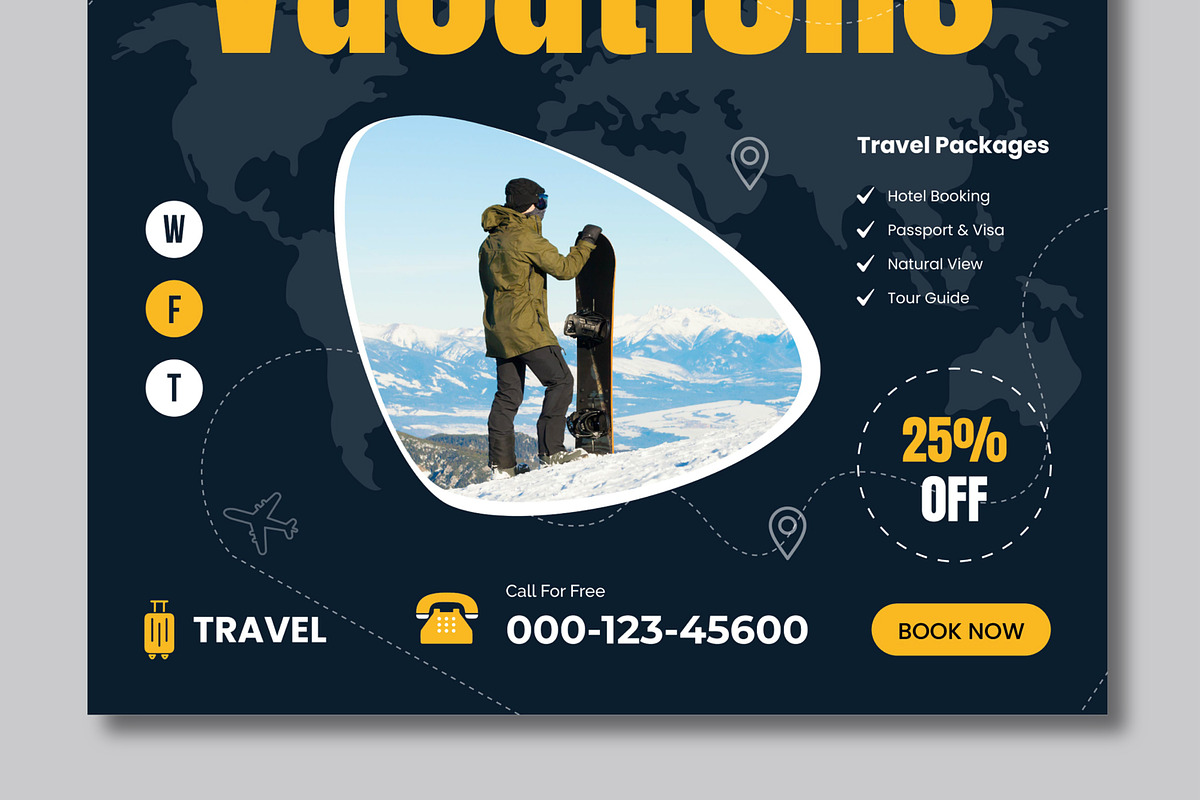 Vacation Holiday Tour Social Media, a Social Media Template by MightyDesign (Photo 4 of 7)