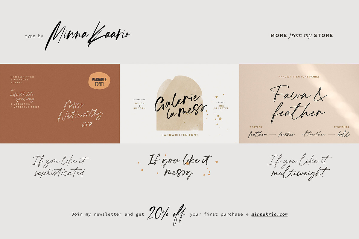 Miss Confidential handwritten font, a Handwritten Font by Minna Kaario (Photo 13 of 13)