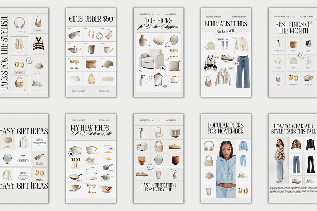 LTK Instagram Collage Canva Bundle, a Social Media Template by Xenié Creative (Photo 6 of 10)