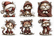 Festive Cat Winter Clipart, an Illustration by Libby Wishes (Thumbnail 3 of 8)