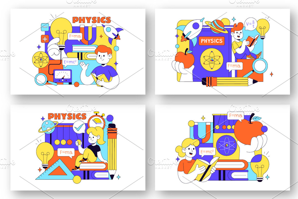 10 Physics Education Illustration, a Technology Illustration by denayunebgt (Photo 3 of 4)