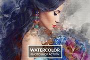 Watercolor Photoshop Action, an Action Add-On by LUXDesignStudios (Thumbnail 1 of 7)