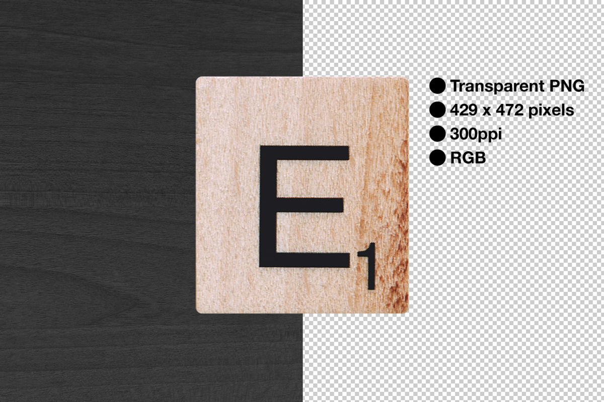 Vintage Scrabble Tiles - 100 Items, an Object Graphic by Offset (Photo 5 of 8)