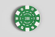 Casino Chips Mockup - 6 views, an Advertising Mockup by Illusiongraphic (Thumbnail 2 of 18)