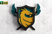 Dragon Shield 3D Layered SVG, an Object Graphic by pixaroma (Thumbnail 2 of 10)