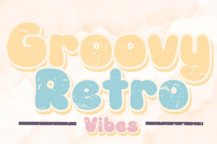 Groovy Retro Vibes - Handwritten, a Handwritten Font by Charmingbear59.design