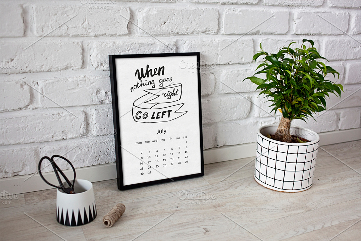 Calendar 2018 - hand drawn lettering, a Work Illustration by Lytvynenko Anna (Photo 5 of 7)
