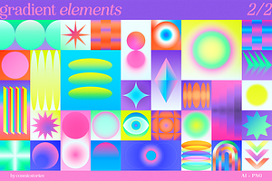 Vector Neon Gradient Shapes