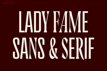 Lady Fame - Font Duo, a Sans Serif Font by RedyStudio
