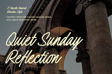 Quiet Sunday Reflection Font