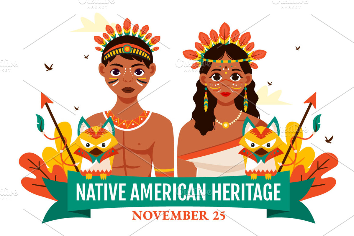 11 Native American Heritage Day, a Seasonal Illustration by denayunebgt (Photo 4 of 5)