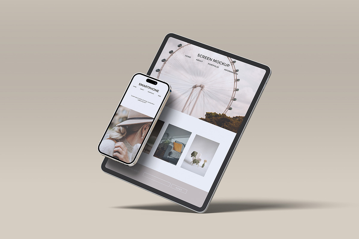 iPad & iPhone Mockup - Scene Creator, an iPad Mockup by graphicpages (Photo 10 of 15)