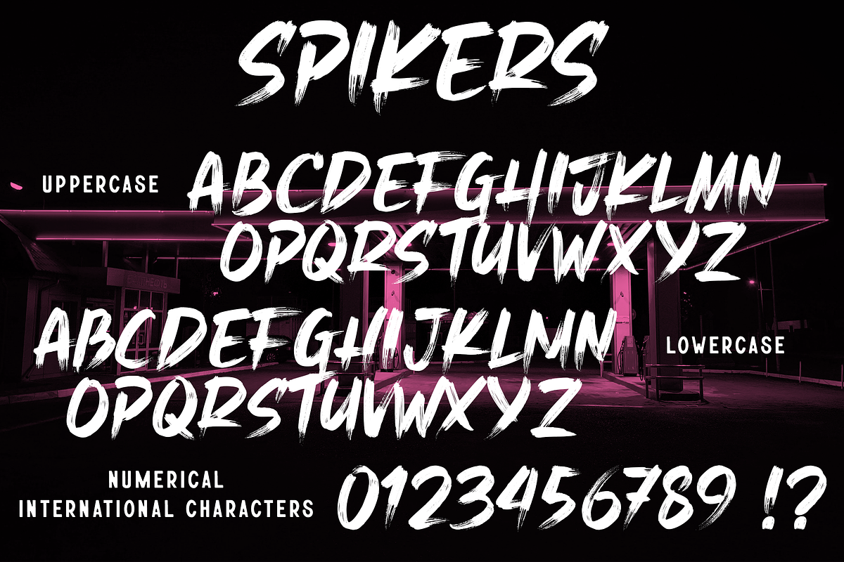 Spikers | SVG Realistic Brush Font, a Font by Tigadestd Type (Photo 5 of 7)