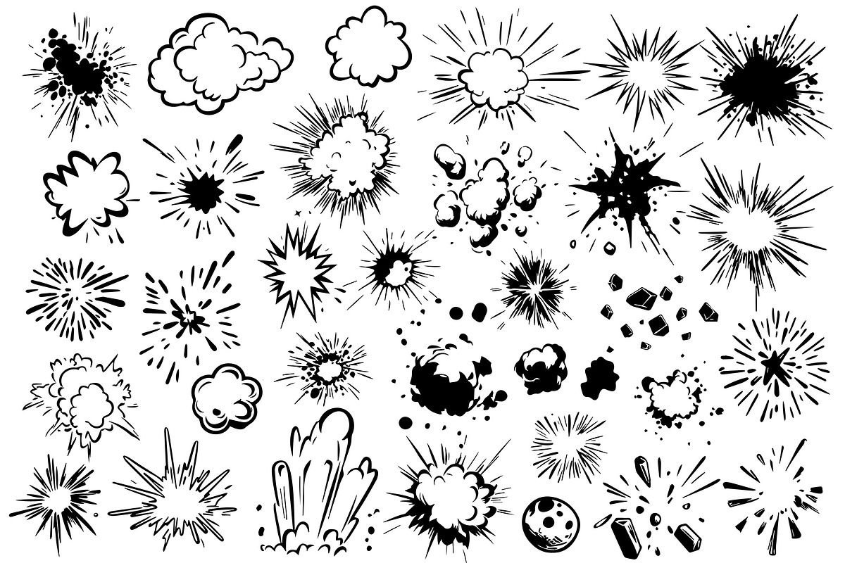 Explosion Clipart Bundle, a Decorative Illustration by PassionPNGcreation (Photo 1 of 4)