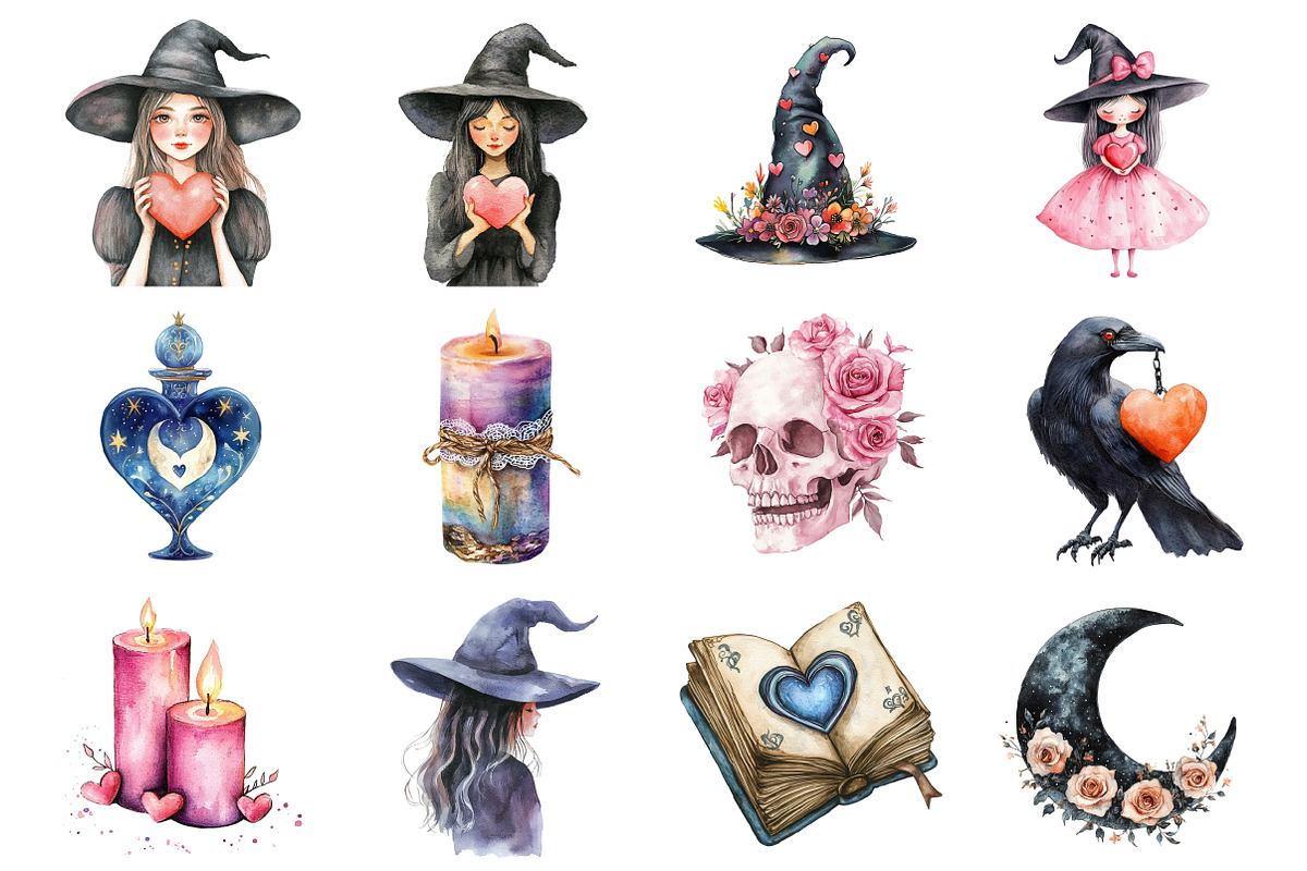 Mystical Witch Love Potions PNG Clip, an Illustration by Design Market (Photo 3 of 3)