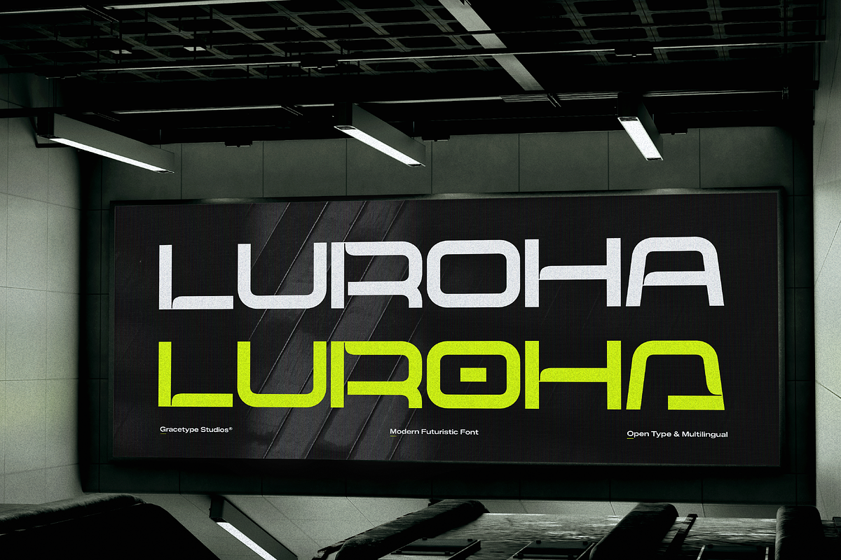 Luroha | Modern Futuristic Font, a Sans Serif Font by gracetype_studio (Photo 4 of 12)