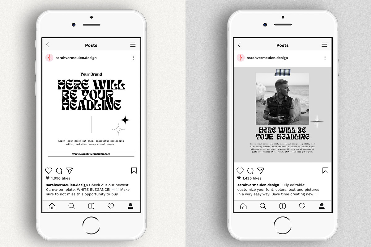 Instagram Social Media CANVA White, a Social Media Template by Vermeulen Design Studio (Photo 2 of 6)
