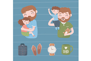 happy fathers day, an Illustration by studiogstock