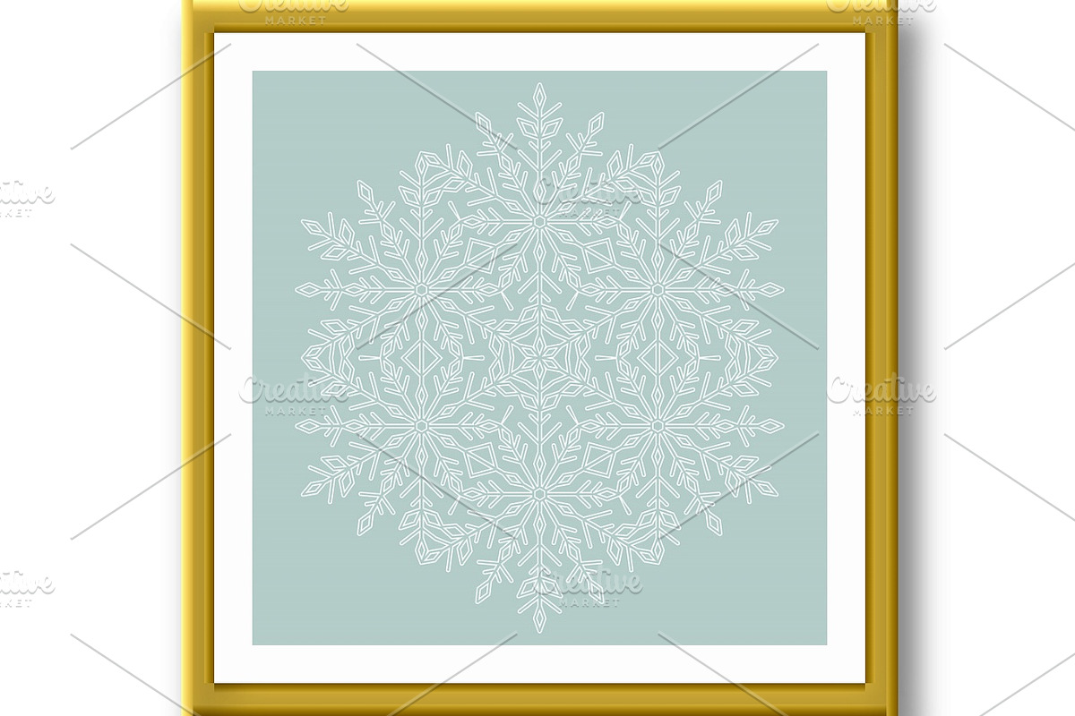 Round Vector Snowflake With Abstract, an Object Graphic by FineArtStudio (Photo 2 of 3)