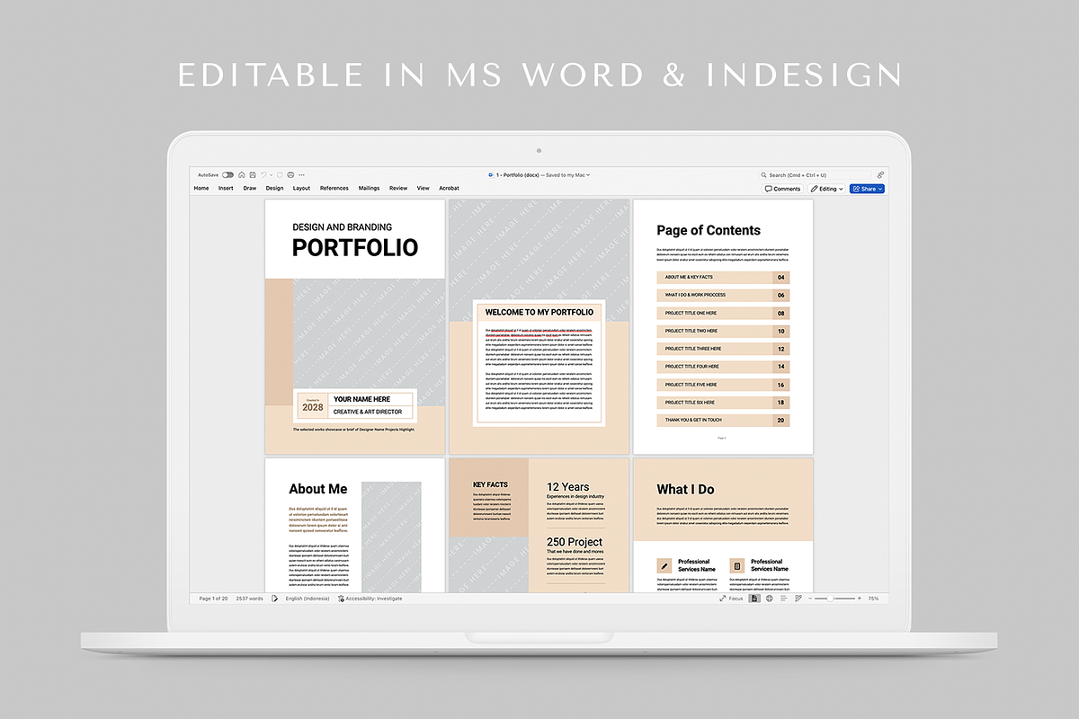 Portfolio Template, a Brochure Template by Leaflove (Photo 7 of 7)