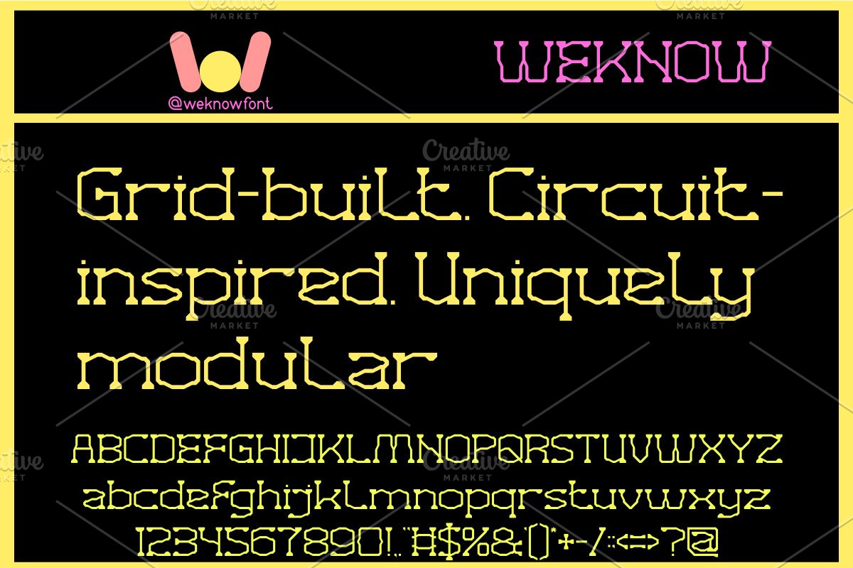 Virtual Graphic font, a Font by weknow (Photo 4 of 8)
