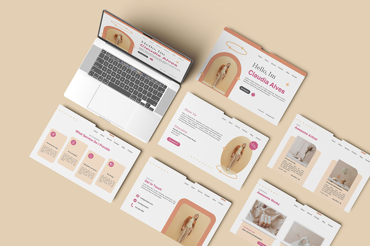 Laptop Screen Website Mockup, a Device Mockup by Amigos__46 (Photo 5 of 5)