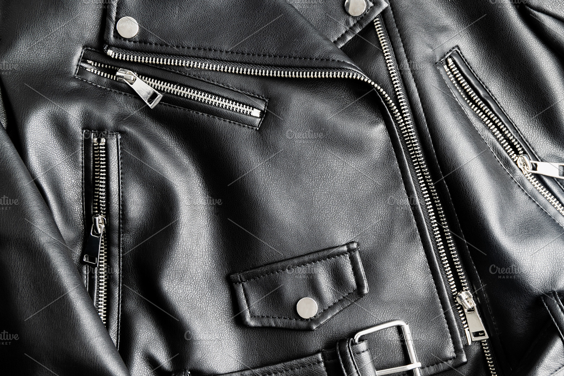 Close up of leather biker jacket, fa, a Beauty & Fashion Photo by Edalin's Store
