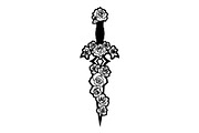Ornamental Dagger Silhouette Bundle, an Object Illustration by Gaye Art (Thumbnail 21 of 31)